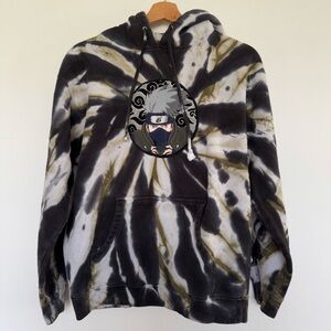 Hypland Naruto Kakashi Hatake Hoodie Mens Medium Colorful Tie Dye Anime Pullover